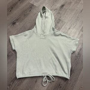Paper crane waffle knit tie top